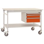 Manuflex LD1113.6011 ESD ESD pracovní stůl UNIDESK s kaučuk deska, rezedově zelená RAL 6011, Šxhxv = 2000 x 800 x 720-73