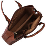 Luxusní dámská kožená kabelka do ruky Katana Faria, hnědá
