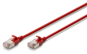 Digitus Slim červená / Patch kabel / CAT 6A / F/FTP / 2 m / 10 Gbit/s / PoE+ (DK-1632-A-020S-R)