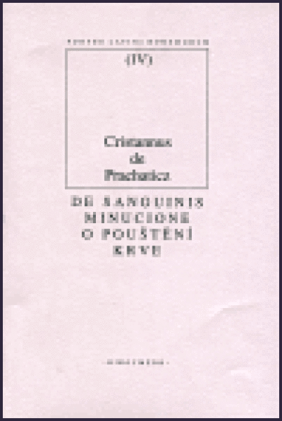 De sanguinis minucione/ O pouštění krve - de Prachaticz Cristannus