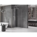 MEXEN/S - Velar sprchový kout, posuvné dveře 90 x 90, transparent, nikl kartáčovaná 871-090-090-01-97