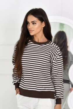 RIANA BLOUSE ČOKOLÁDA - SMETANA L