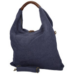 Trendy dámská textilní kabelka na rameno Alice, tmavě modrá
