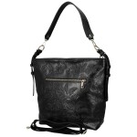 Módní dámská kožená kabelka na rameno Selin, černá