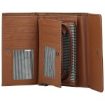 Stylová dámská koženková peněženka MaxFly Ennio, hnědá