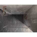 MEXEN/S - Lunar-B L sprchový kout dveře křídlové pravá 90 x 80, transparent, měď kartáčovaná 832L-090-080-65-00-P