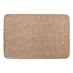 MSV PEBBLES koupelnová předložka 40 x 60 cm cappuccino / Polyester, PU pěna / Protiskluzová