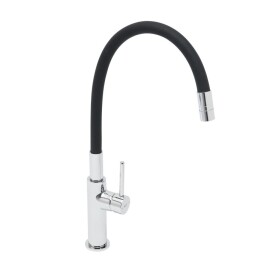 Dřezová baterie SAT se silikonovým ramínkem černá/chrom SATBSD290C SATBSD290C