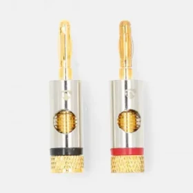 Nedis Banánkový konektor přímý zlatá / Audio konektor / Zástrčka / Pozlacený / Šroubovací / 7,0 mm / 2 ks (CATB26900GD)