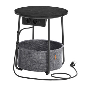 Odkládací stolek 45x45x50cm, mdf, černá, AKF-E1028 BK