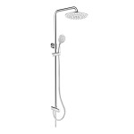 Mereo Sprchový set s tyčí, hadicí, ruční a talíř. kulatou sprchou, bílá CB95001SW1