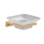 RAV Slezák - NIL - Koupelnový doplněk Mýdlenka skleněná, Zlatá - lesklá NLA0300Z NLA0300Z