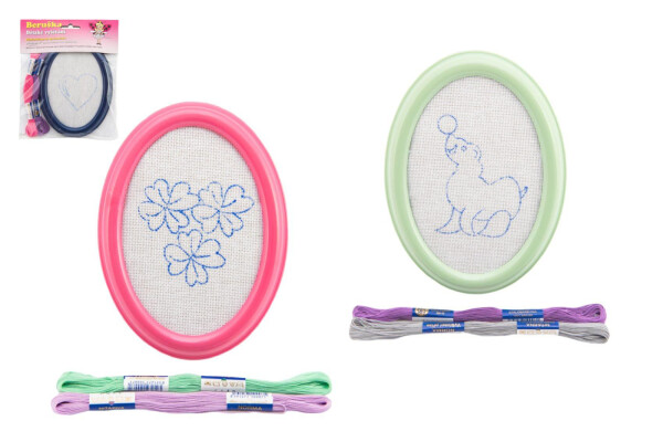 Vyšívání rámeček s předlohou/2 příze/mix barev