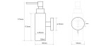 SAPHO - X-STEEL dávkovač mýdla 150ml, nerez mat XS100
