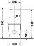 DURAVIT - Starck 2 Stojící WC kombi mísa, WonderGliss, bílá 21450900001