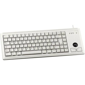 CHERRY Compact-Keyboard G84-4400 USB klávesnice německá, QWERTZ šedá integrovaný trackball, tlačítka myši