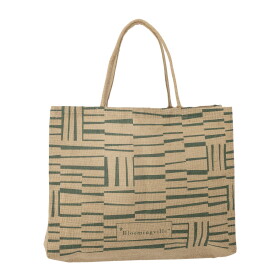 Bloomingville Nákupní taška z juty Bergamo Green, zelená barva, textil