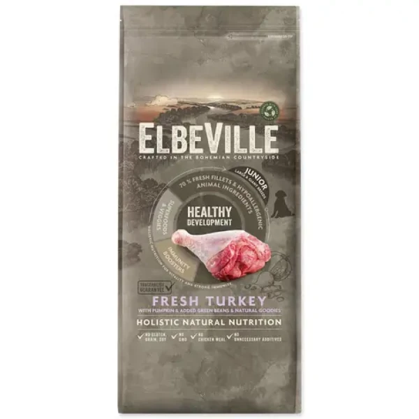 ELBEVILLE Puppy and Junior Large Healthy Development Fresh Turkey 11,4kg (94-13147)