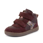 Dívčí celoroční kožené kotníkové barefoot boty LOOP HIGH-TOPS DARK BORDEAUX Froddo G2110157-4 - 22