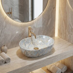 REA - Umyvadlo na desku Amelia Ruststone 48 REA-U0625