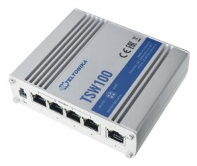 Teltonika TSW100 / průmyslový Switch / 5-Port / 1000 Mbps / PoE 120 W (TSW100000000)