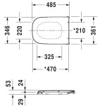 DURAVIT - D-Code WC sedátko, bílá 0060310000