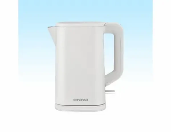 Orava VK-4412 W bílo-stříbrná / Skleněná varná konvice / 1.7L / 2200W / podsvícení (VK-4412 W)
