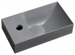 SAPHO - PICCOLINO betonové umývátko 30,8x17cm, baterie vlevo, šedá mat PK30017