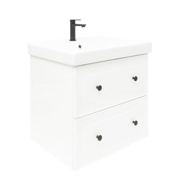 Koupelnová skříňka s umyvadlem Naturel Forli 60x53x46 cm bílá lesk FORLI60BIUVER FORLI60BIUVER