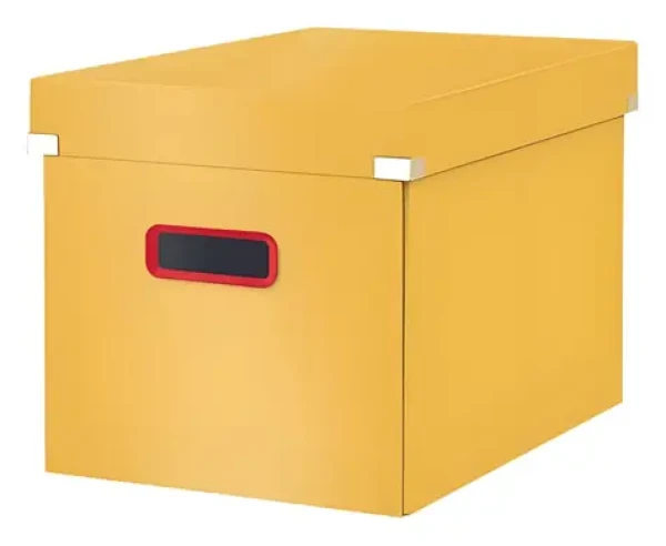 LEITZ Krabice ClickStore Cosy teplá žlutá / Velikost L (A4) / Skládací / Karton (53470019)