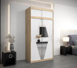 Šatní skříň Abi Bo s nástavcem Barva korpusu: Dub artisan, Rozměry: 250 cm, Dveře: Dub artisan