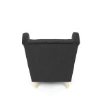 Křeslo ušák, černá látka, AK-388 BK2