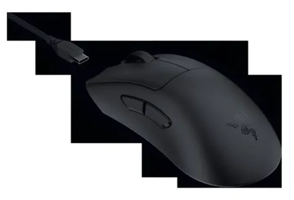Razer DeathAdder V3 Pro + HyperPolling Wireless Dongle / Herní bezdrátová myš / optická / 30000DPI / 2.4GHz / 5 tlačítek