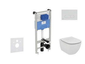 IDEAL STANDARD - ProSys Set předstěnové instalace, klozetu a sedátka Tesi, tlačítka Oleas M1, Rimless, SoftClose, chrom mat ProSys120M SP11