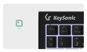 Keysonic KSK-3211ELU černá / Super Mini klávesnice / Touchpad / USB / LED podsvícení / DE (60963)