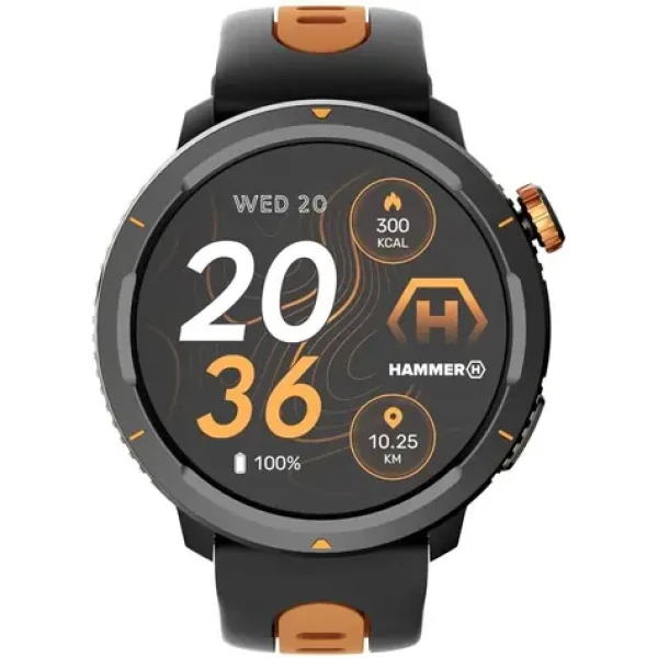 Hammer Watch 2 Lite oranžovo-černá / Chytré hodinky / 1.43" / AMOLED / 466x466 / 3ATM (SMAWAHAM2LOR)