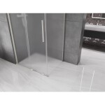 MEXEN/S - Velar sprchový kout, posuvné dveře 130 x 80 cm, dekor, nikl kartáčovaný 871-130-080-31-97