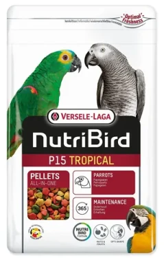 VERSELE-LAGA Krmivo pro papoušky NutriBird P15 Tropical / Extrudované granule / pro velké papoušky / 1 kg (7202-422036)