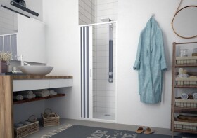 FORTE - Sprchová zástěna FLEX - MARTE NEW - Rozměr A - 150 - 170, Rozměr C - 185, Typ otevírání - Zavírání na stranu OLBBXF125001