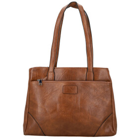 Trendy dámská koženková kabelka na rameno Remiga, hnědá