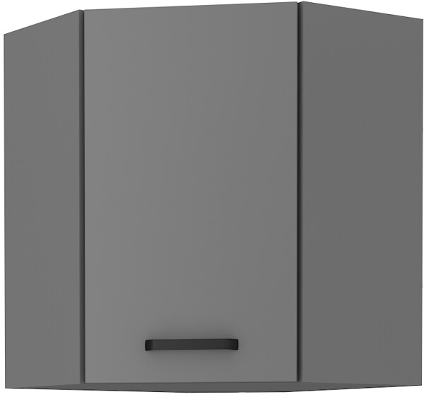 Horní rohová skříňka Nessa 60x60 GN-72 1F (45°) Barva korpusu: Antracit, Barva dvířek: Antracit