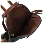 Trendy dámský koženkový kabelko-batůžek Lykos, zelený