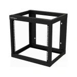 StarTech Nástěnný otevřený rack 9U černá / Nástěnný rozvaděč 19" / 550×457 mm / nosnost 80 kg (RK919WALLO)