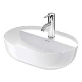 DURAVIT - Luv Umyvadlo na desku, 50x35 cm, bez přepadu, s otvorem pro baterii, WonderGliss, bílá 03805000001