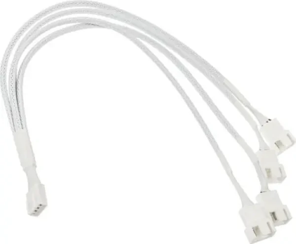Kolink Rozbočovač ventilátorů 1-4 PWM bílá / Rozbočovací kabel / opletený / 35 cm (PGW-AC-KOL-161)