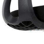 Kancelářská židle, šedá síťovina, černý plast, kolečka na tvrdé podlahy