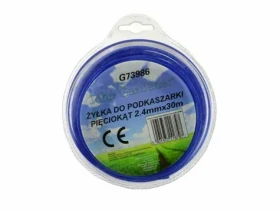 GEKO Struna do sekačky modrá 2.4mm 30m / hvězdicový profil / nylon (G73986)