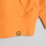 Mikina přes hlavu s klokaní kapsou- oranžová - 98 YELLOW
