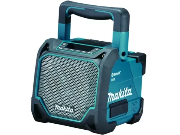 Makita DMR202 modrá / Aku Stavební reproduktor / 10.8V - 18V / BT 4.0 / 3.5 mm jack / USB / 5V|2.1A / IP64 (DMR202)