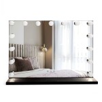 REA - Zrcadlo LED HOLLYWOOD Black HOM-12011